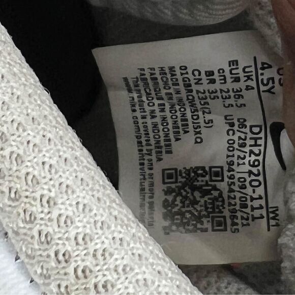 Nike Air Force 1 LV Custom GS Size 4.5Y DH2920-111 - Picture 6 of 6